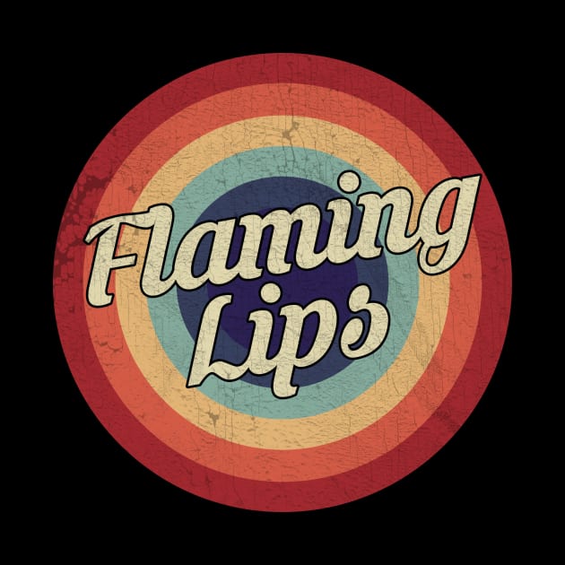 Flaming Lips - Retro Circle Vintage by Creerarscable