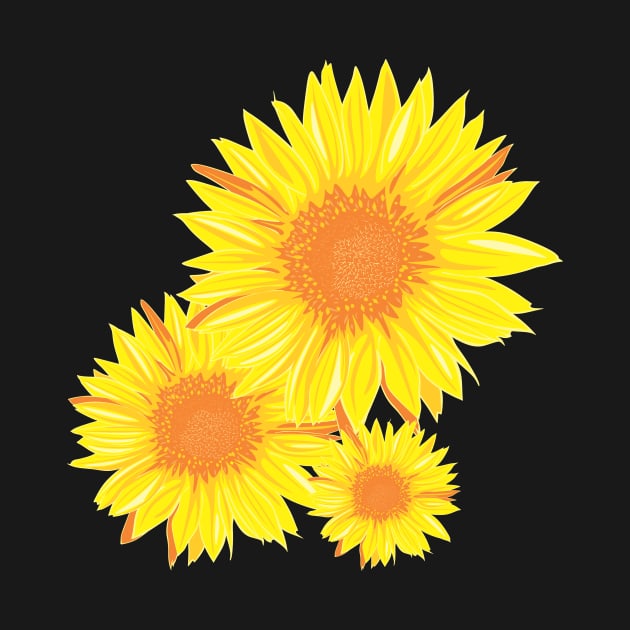 sun flower by Rain T shirt