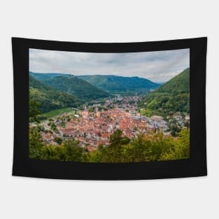 Bad Urach, view of the town centre from the Grafensteige hill Tapestry