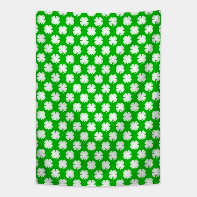 FOUR Leaf Clover St Patricks Day - St Patricks Day Art Tapestry by SartorisArt1