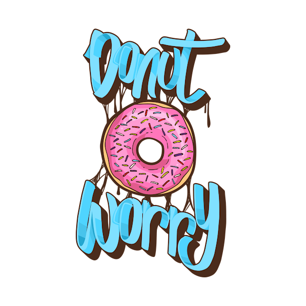 Donut Worry | Heart | Sprinkles | Glaze | Icing | Gift by MerchMadness