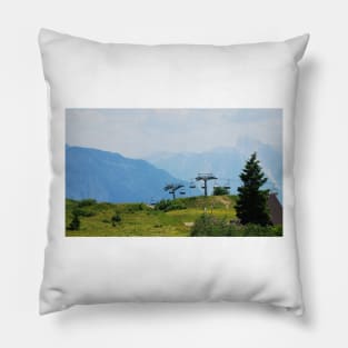 Landscape on Monte Zoncolan Pillow
