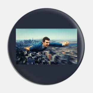 superhero over the city Pin