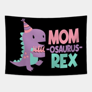 Mom Dinosaur Family Matching Birthday Girls Party Daughtrer Tapestry