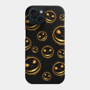 Halloween pumpkins glowing Phone Case