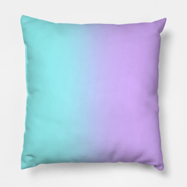 Aqua Lavender Gradient 2 Pillow by Lady Lilac