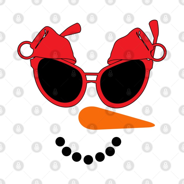 Christmas snowman face by Tee-riffic Topics