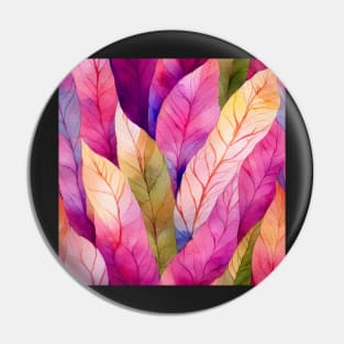 Pastel watercolor leaves pattern Pin