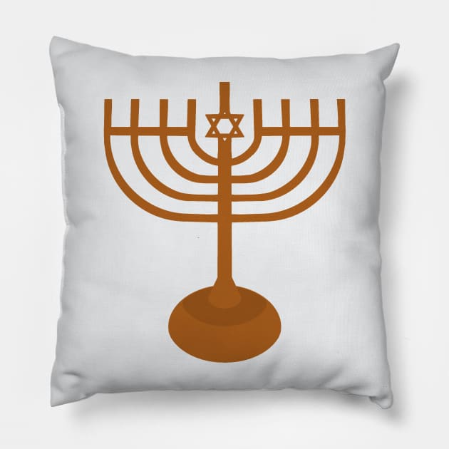 Jewish Holiday of Hanukkah Menorah Chanukiah Pillow by DiegoCarvalho