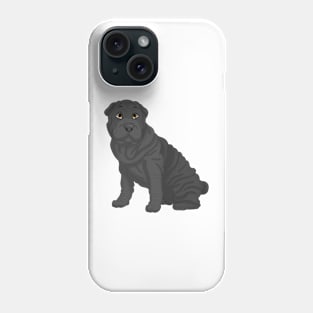 Black Shar-Pei Dog Phone Case