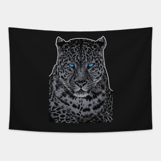 Amur Leopard Illustration Tapestry