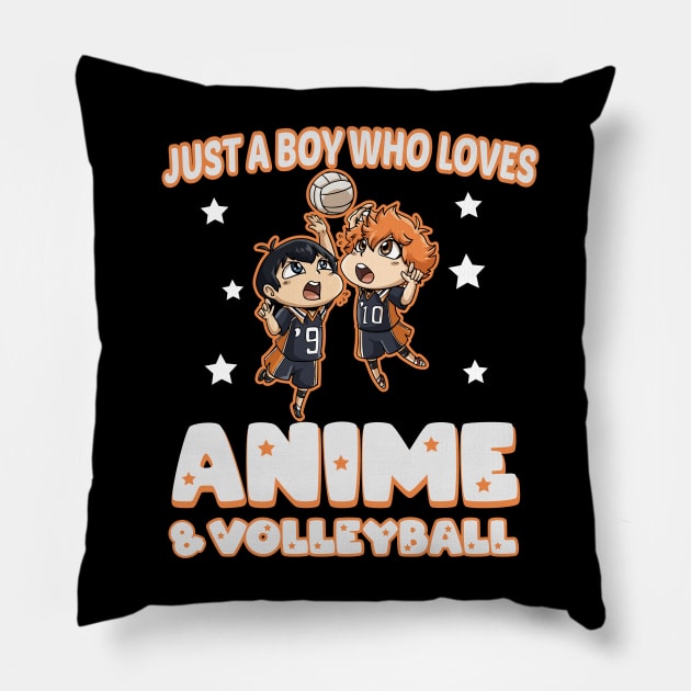 just a boy who loves anime and volleyball Pillow by artdise