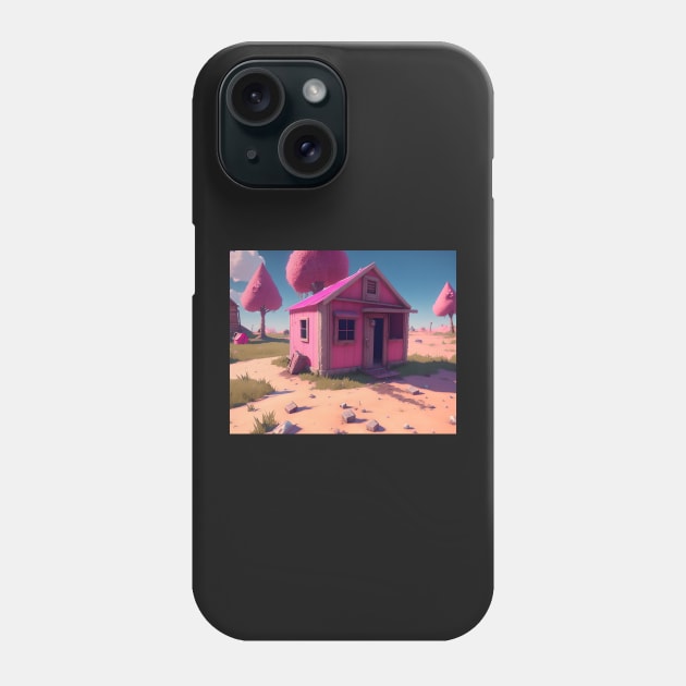 Pink House Phone Case by Fantasyscape