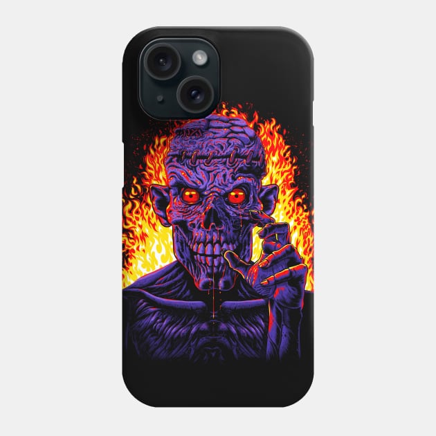 Zombie in flames Phone Case by albertocubatas