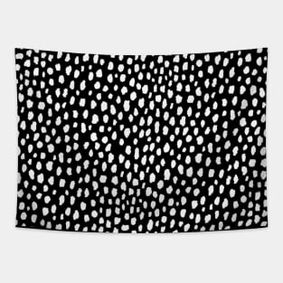 Reverse Dalmatian Spot Pattern (black/white) Tapestry