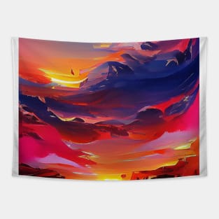 Aesthetic Sunset Tapestry