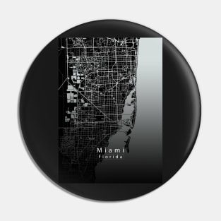Miami Florida City Map dark Pin
