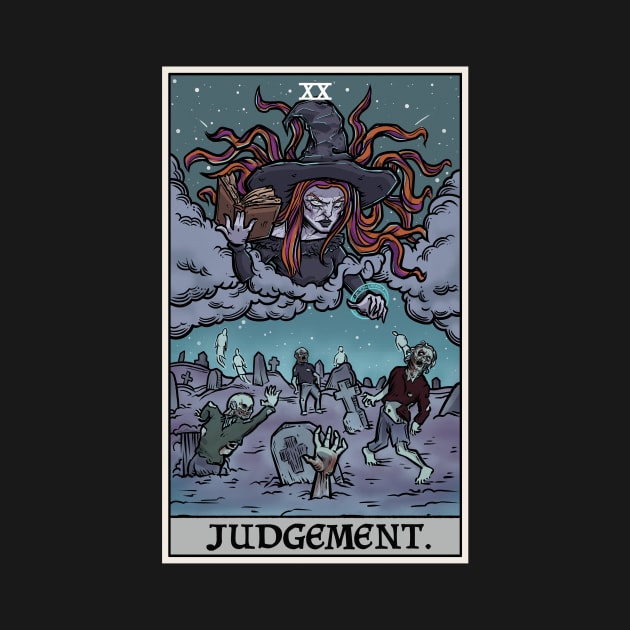 Judgement Tarot Card Necromancer Witch & Zombies Terror Tarot Edition by TheGhoulishGarb