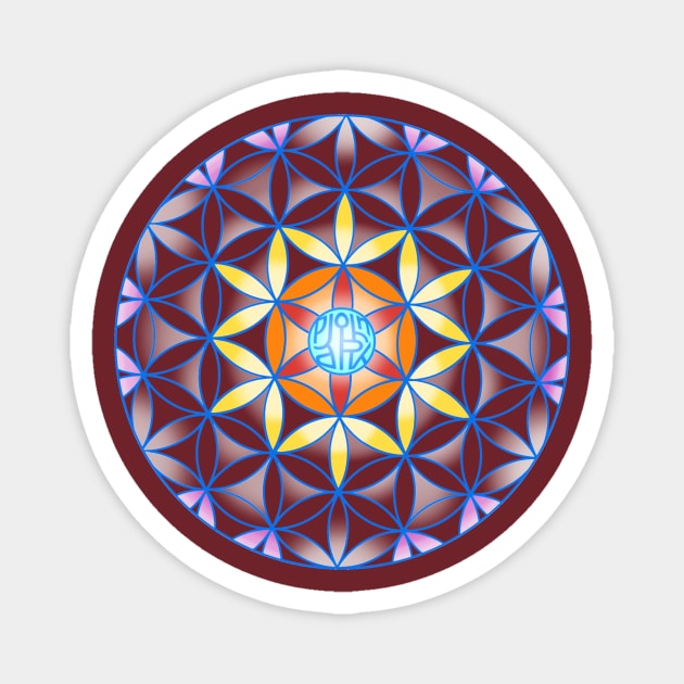 Flower of Life  V2 Magnet by JohnParkArt