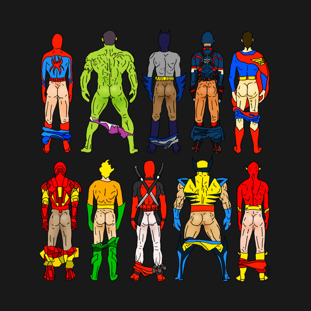 Superhero Butts Super Heros T Shirt Teepublic