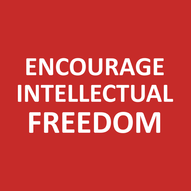 Encourage Intellectual Freedom OG in White by Walking Fox Designs