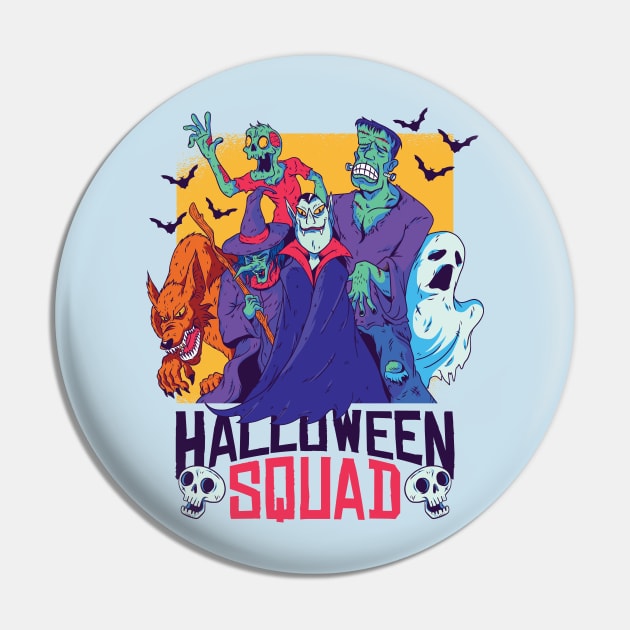 Halloween Squad Pin by Safdesignx