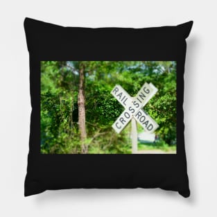 Rail Road Crossing Pillow