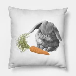 Bunny with carrot Pillow