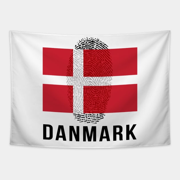Denmark Flag DNA Tapestry by Rocky Ro Designs