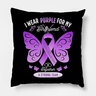 Lupus Girlfriend Purple Awareness Ribbon Pillow