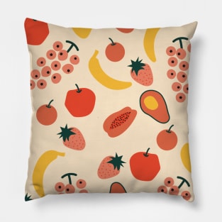 Abstract Summer Fruit Pattern Print II Pillow