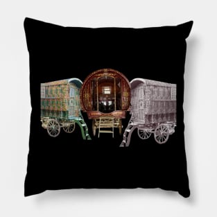 horse drawn wagon Pillow