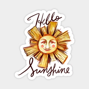 Hello Sunshine Happy Sun Magnet