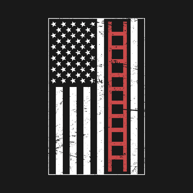 American Flag – Firefighter Ladder by MeatMan