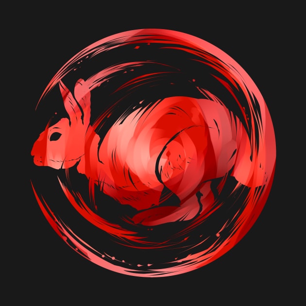 Red Round Rabbit Logo For 2023 Chinese New Year by SinBle