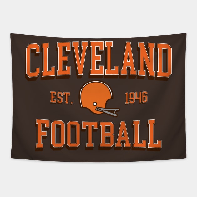 Cleveland Football Tapestry by mbloomstine