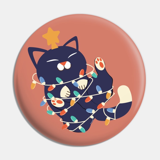 Christmas Kitty Pin by machmigo