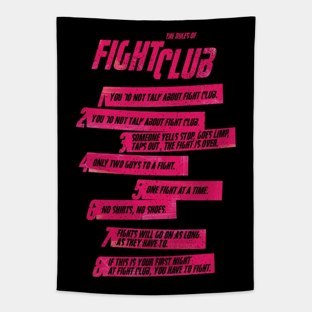 Fight Club Rules Tapestry by nabakumov