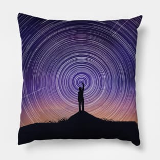 Star trails Pillow