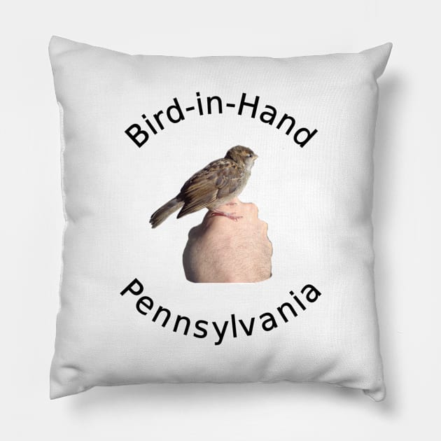 Bird-in-Hand, Pennsylvania Pillow by Artimaeus