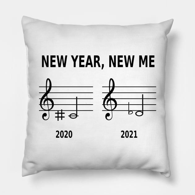 Funny New Year Resolution  - Music Note Meme 2021 Pillow by T-Shirt Dealer