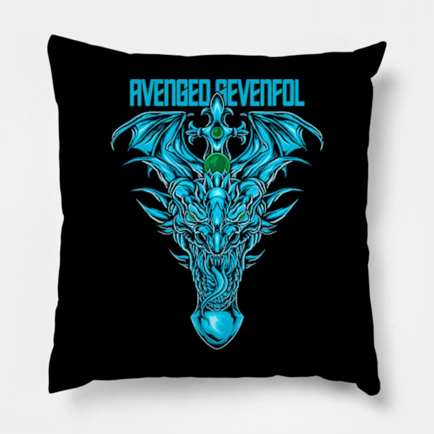 AVENGED DRAGON Pillow by TOSSS LAB ILLUSTRATION