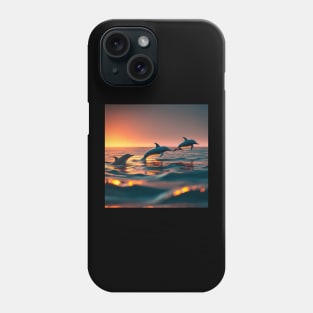 Sunset Dolphins Phone Case