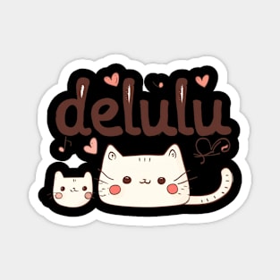 Delulu Kawaii Cats Magnet