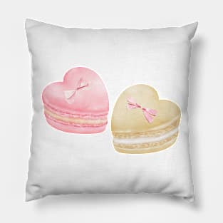 Two Macarons with bows Pillow