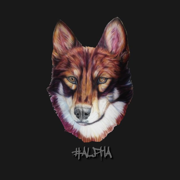 alpha wolf head by candimoonart