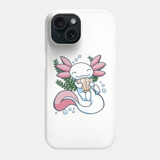 Axolotl with a Seashell - Cute Axolotl Design Phone Case