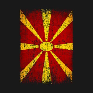 Macedonia Flag Women Men Children Macedonia Retro Vintage T-Shirt