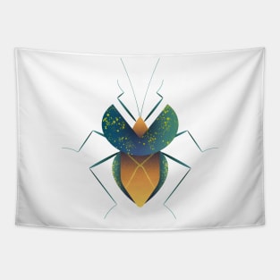 Yellow and blue bug Tapestry