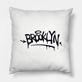 Brooklyn Graffiti (black) Pillow